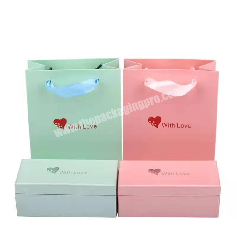 Luxury christmas boxes with custom cardboard jewelry pink packing gift box