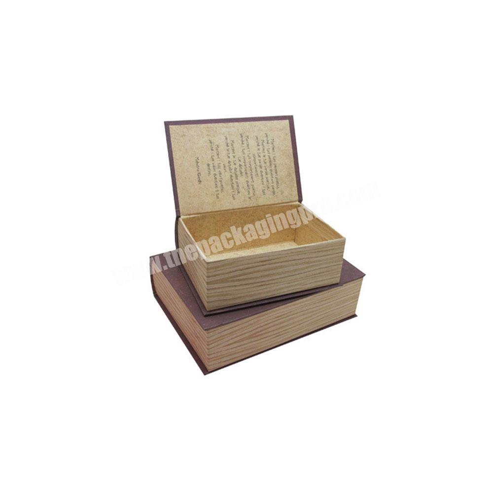 Luxury Classic Cardboard Book Shape Set Personalized Jewelry Chocolate Candy Packaging Storage Boxes Custom Logo