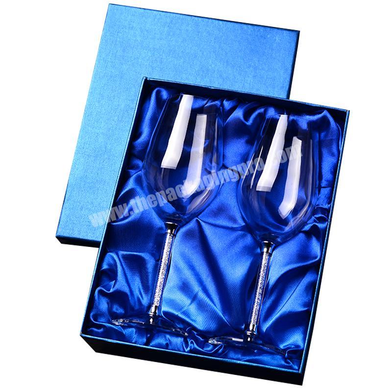 Luxury Classic Custom Logo  Lid and Base  Packaging Gift Boxes with flocked tray for  gift set