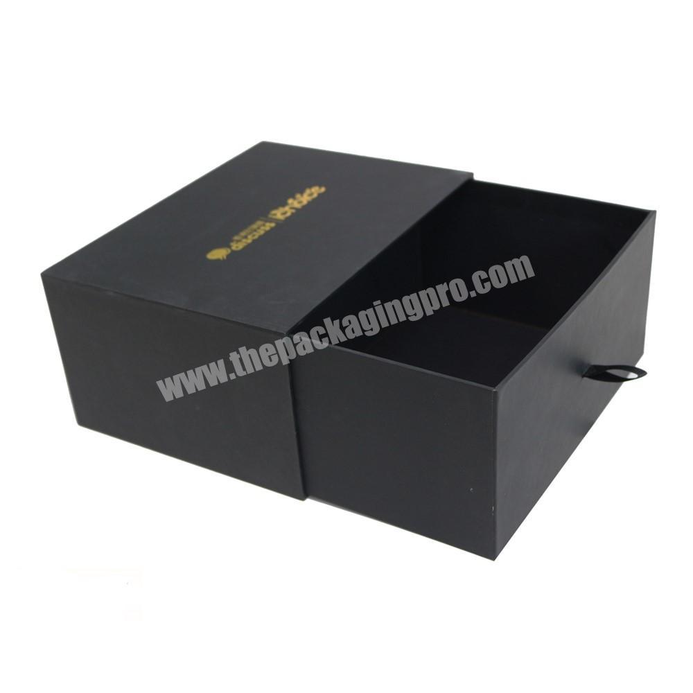 luxury clothing carton cardboard gift box packaging black