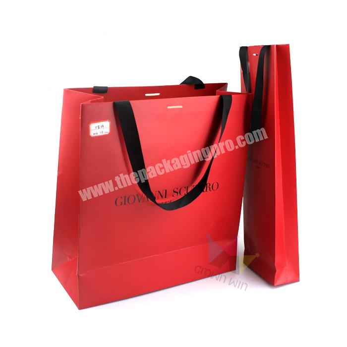 Luxury Coated Paper Bag With Rope Handle For Wine