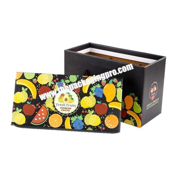 Luxury corrugated paper gift packaging box for apple fruit packing