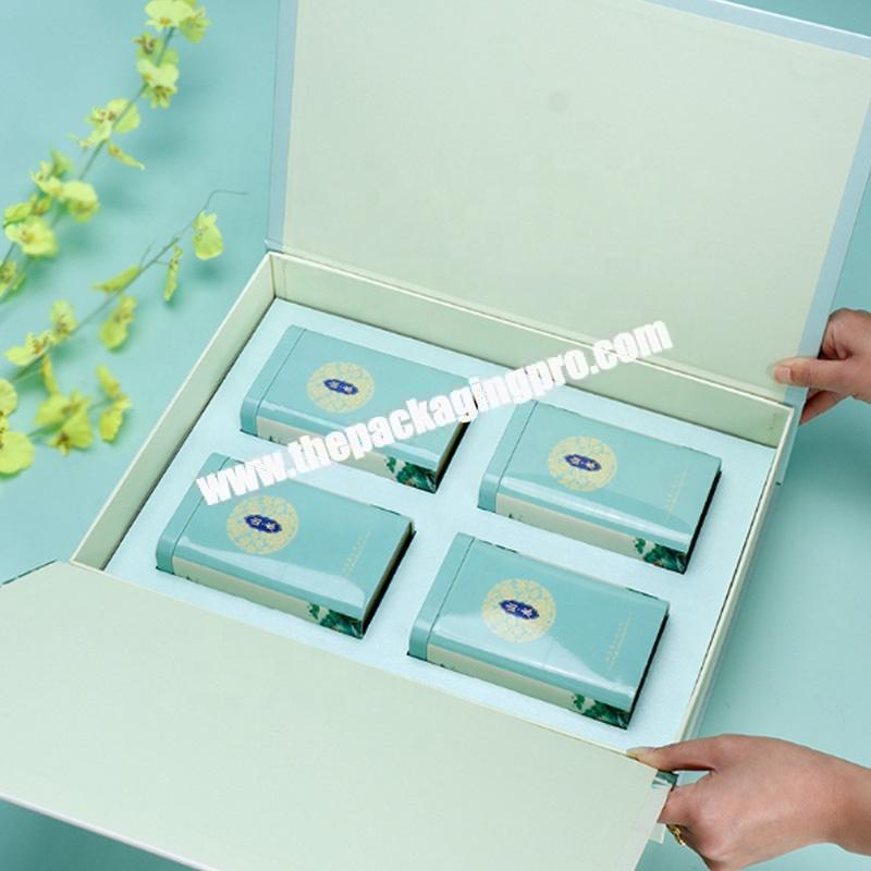 Luxury Cosmetic Foldable Collapsible Color Paper Gift Boxes With Magnetic gift Tea blending Paper box in folding packaging box