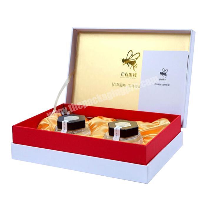 Luxury Custom Brand Logo Honey Jar Box Glass Bottle Paper Packaging Gift Box For Honey Packing Box