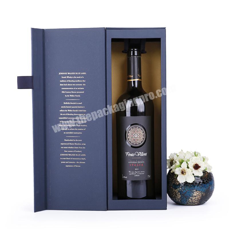 Luxury Custom Cardboard Corrugated Magnetic Wine Box