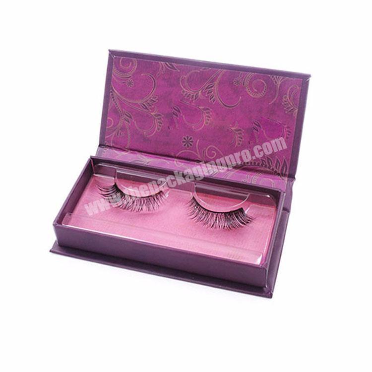 Luxury custom cardboard paper magnetic closure gift packaging boxes for eyelashes