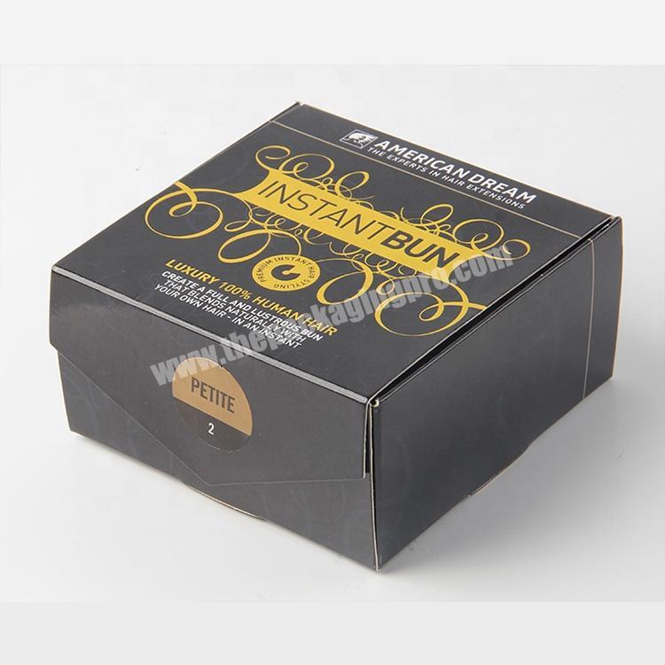 luxury custom creative hair weave packaging box with logo