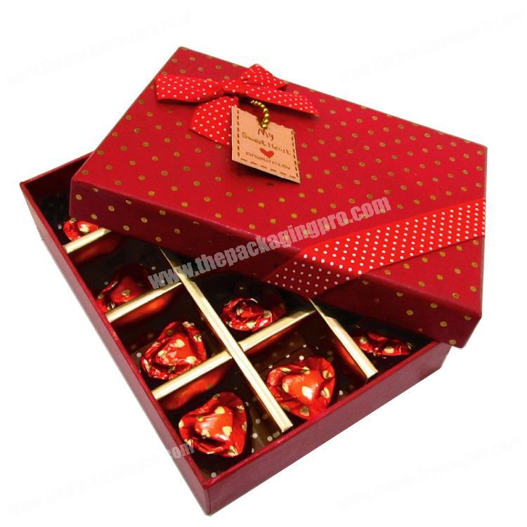 Luxury custom custom design rigid paper plastic tray chocolate gift box packaging
