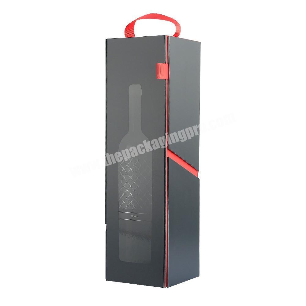 Luxury Custom Design Foldable Wine Gift Packaging Paper Box
