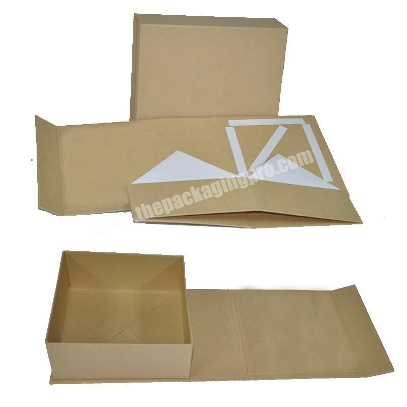 Luxury Custom Design Logo Kraft Packaging  Magnetic Folding Shoe Box