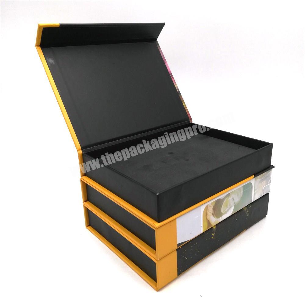 Luxury custom flip paper packaging box usb gift packing box for usb