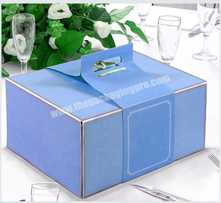 Luxury custom food grade paper packaging box wedding moon cakepizzacake box packaging