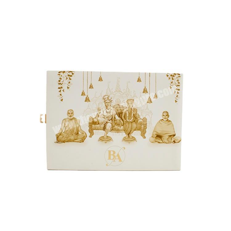 Luxury custom gold foil logo Printed Cardboard sliding Drawer Folding Paper Box