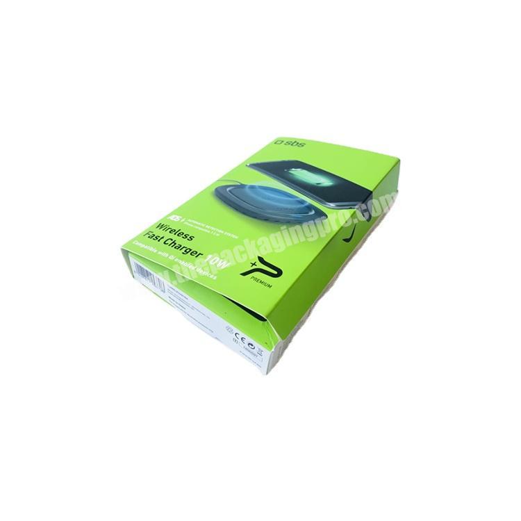 Luxury Custom green Pattern Recycled Paper Shipping Packaging Ribbon flat Foldable Gift Rigid Cardboard Box