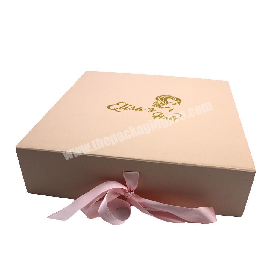 Luxury Custom Hair bundle Packaging Wigs Design Boxes For Gift  Hair Box