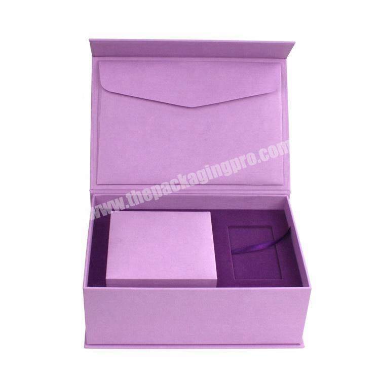 Luxury Custom Kraft Paper Cardboard Jewellery Box And Necklace Jewellery Gift Box With Full Fill Sponge Wholesale