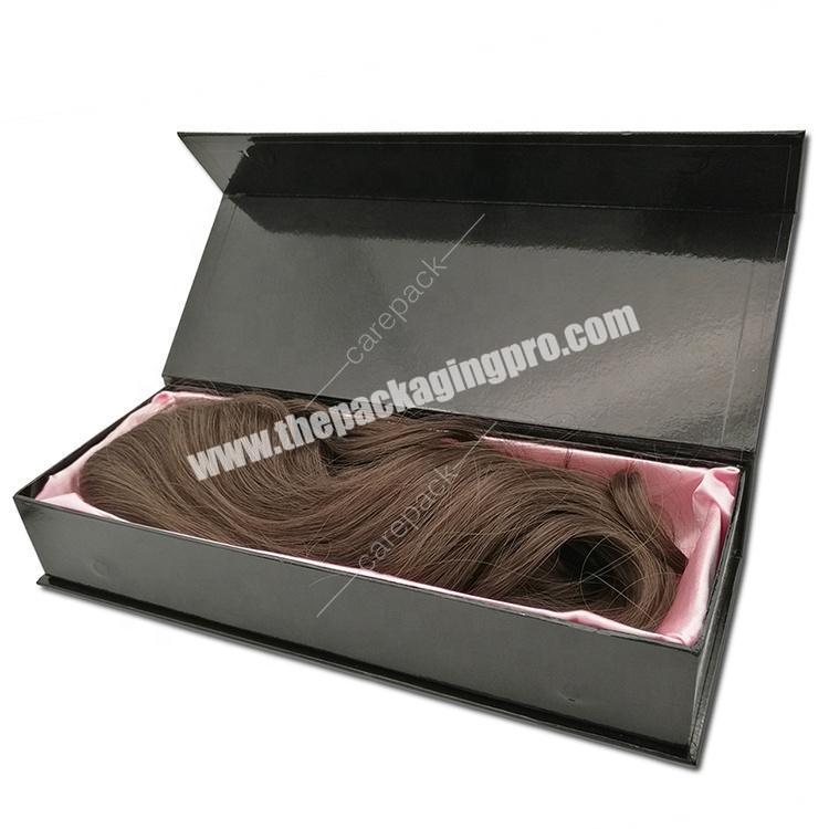 Luxury Custom label  Hair extension Wigs Hair Bundle packaging boxes with display window