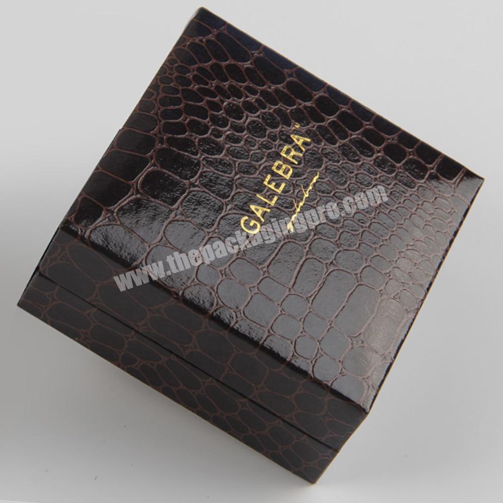 Luxury custom leatherette jewellery packing wholesale clamshell boxes