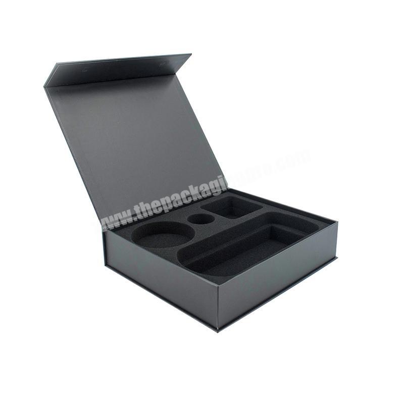 Luxury Custom Logo Black Box Paper Cardboard Gift Boxes With Magnetic Lid