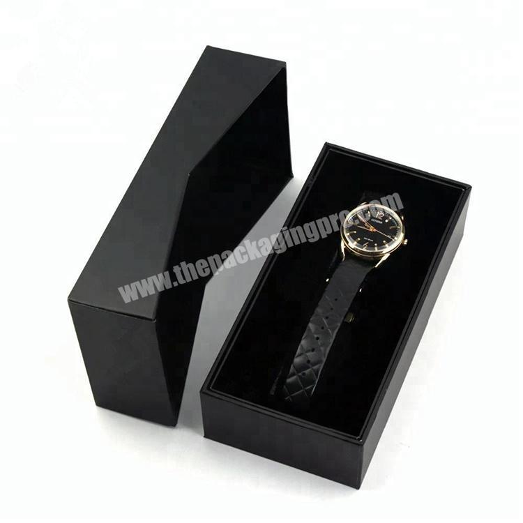 luxury custom logo black watch packaging box