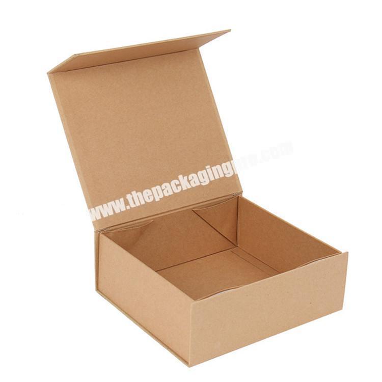 luxury custom logo brown gift boxes with magnetic lid