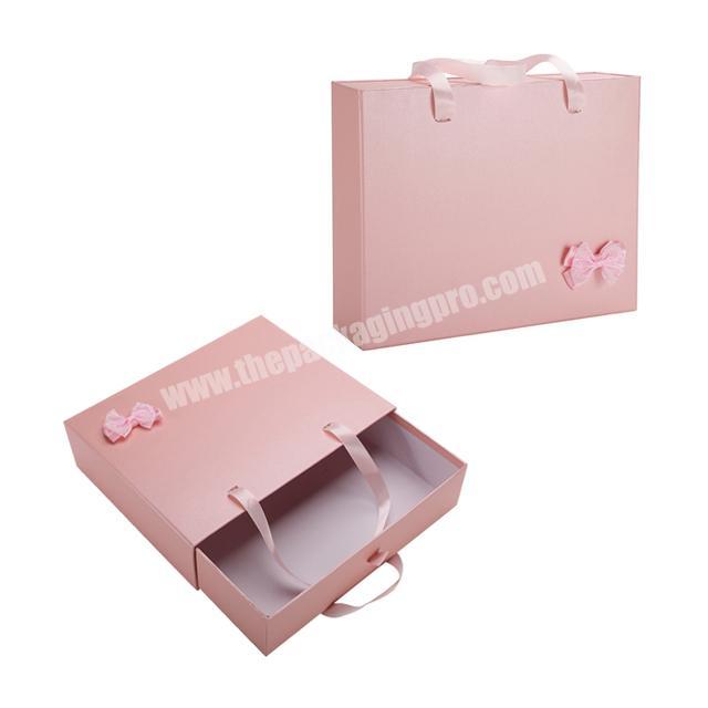 Luxury Custom Logo Clothing Swimwear Dress Pants Wigs Packaging Box Gift Box With Ribbon And Satin For Hair Extensions