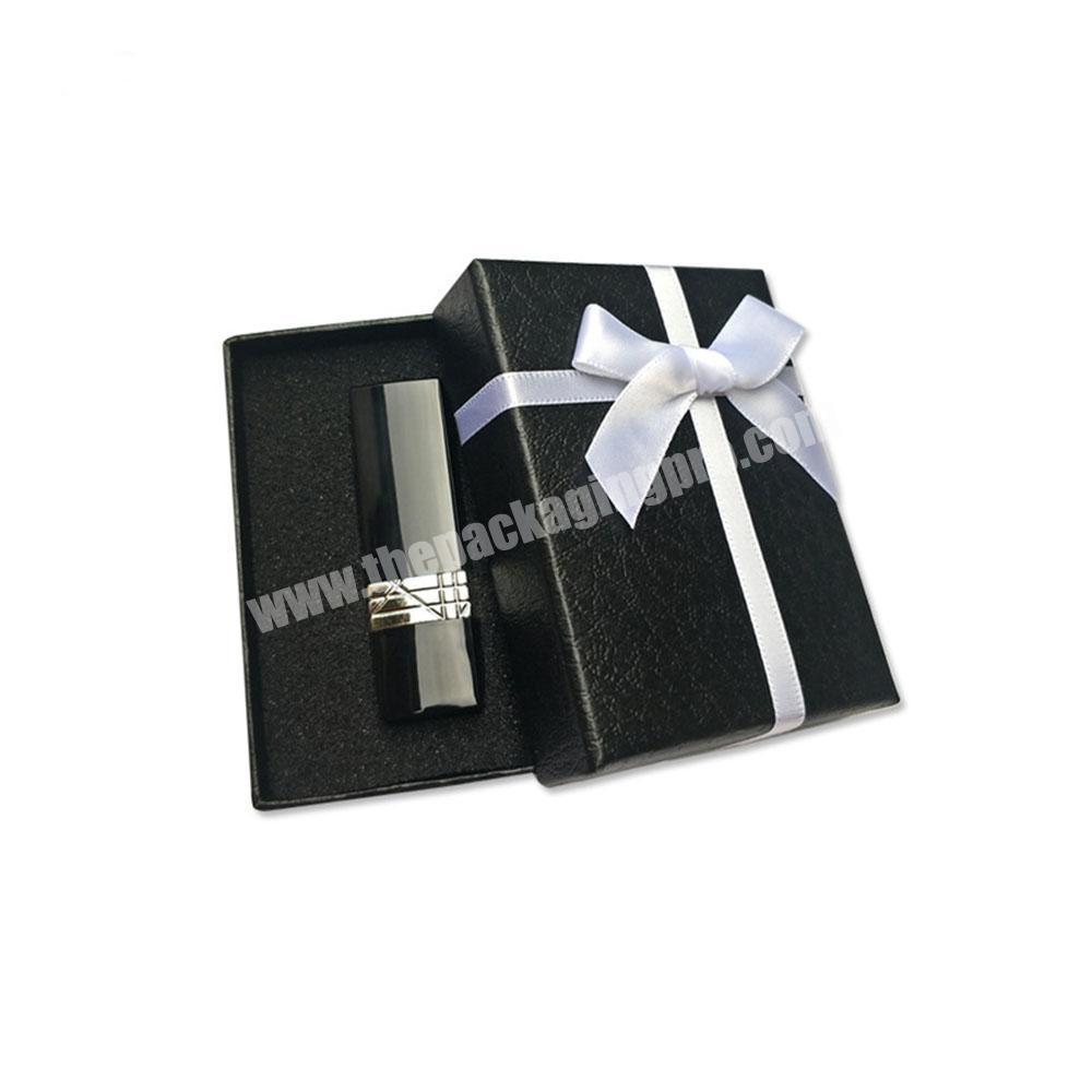 Luxury Custom Logo Cosmetic Lipstick Perfume Paper Box Packaging With Lining With Ribbon
