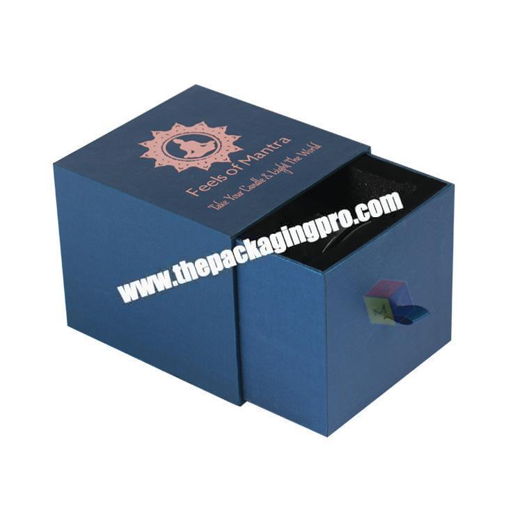 luxury custom logo gift drawer candle box packing