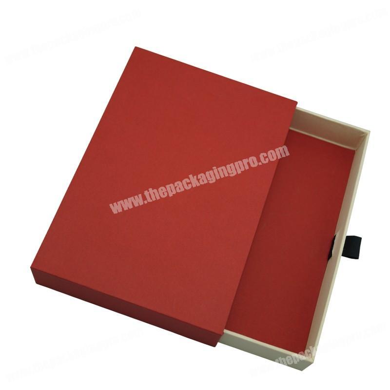 Luxury Custom Logo Gold Foil Stamping Cardboard Paper Sleeve Sliding Drawer Box