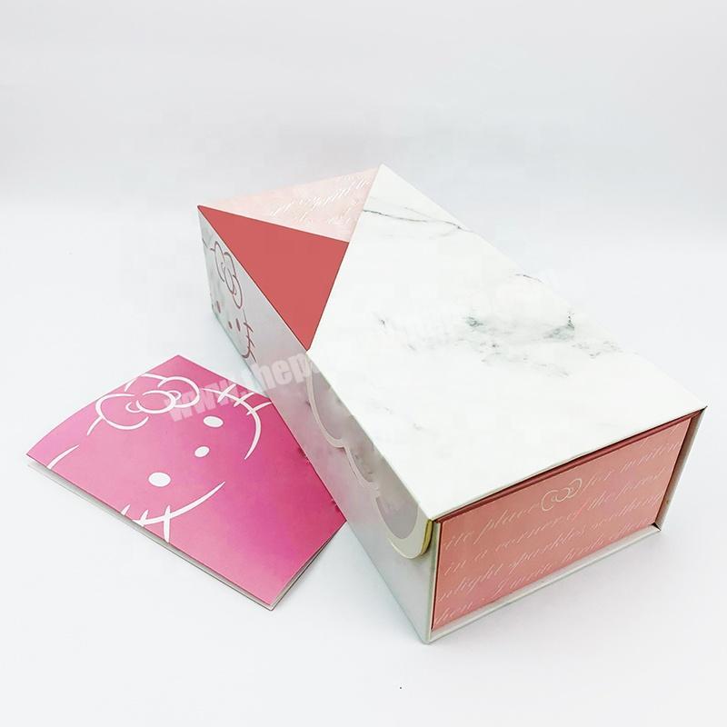 Luxury custom logo magnet closure cosmetic packaging paper gift box