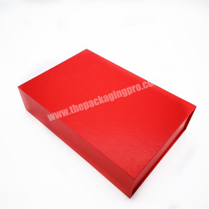 luxury custom logo printed cardboard paper clothing packaging flip magnetic apparel boxes