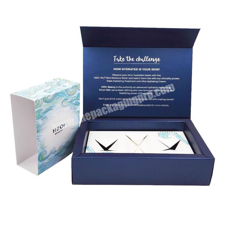 Luxury custom logo printing cardboard good protective perfume sleeve wrapping gift cosmetic skincare set box