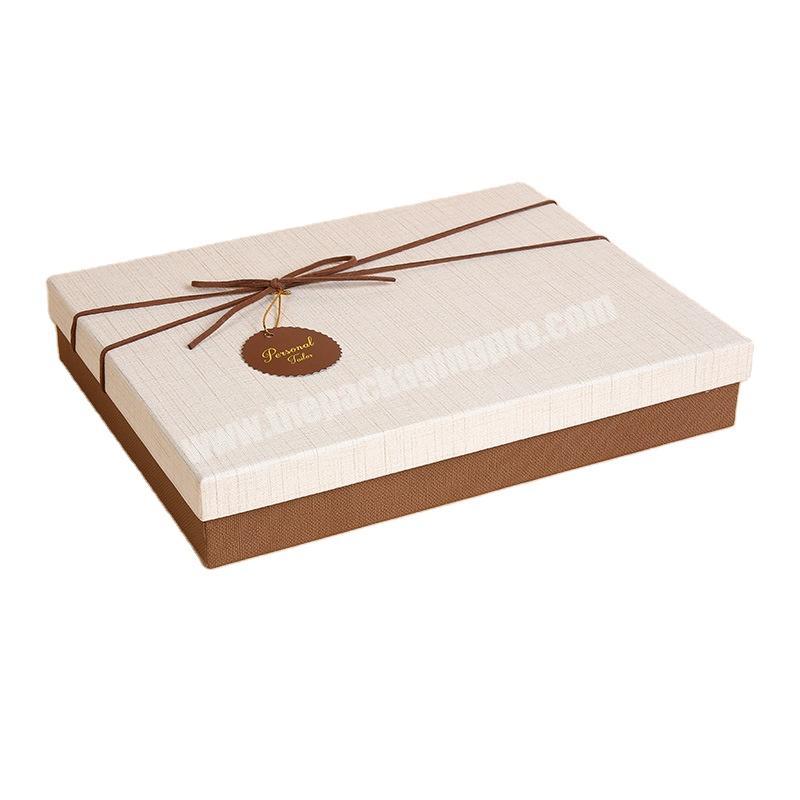 Luxury custom logo shirts box kraft cardboard gift box for clothing