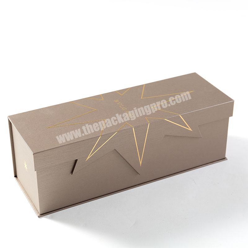 Luxury  Custom Logo single wine gift box art paper packaging single bottles  packaging Wine  Box  for gift