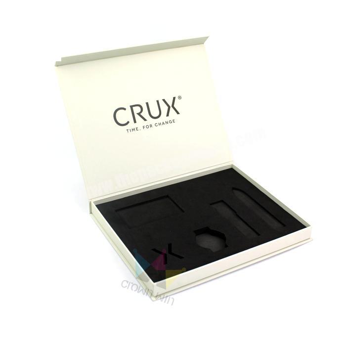 Luxury custom made magnetic closure gift card box for watch