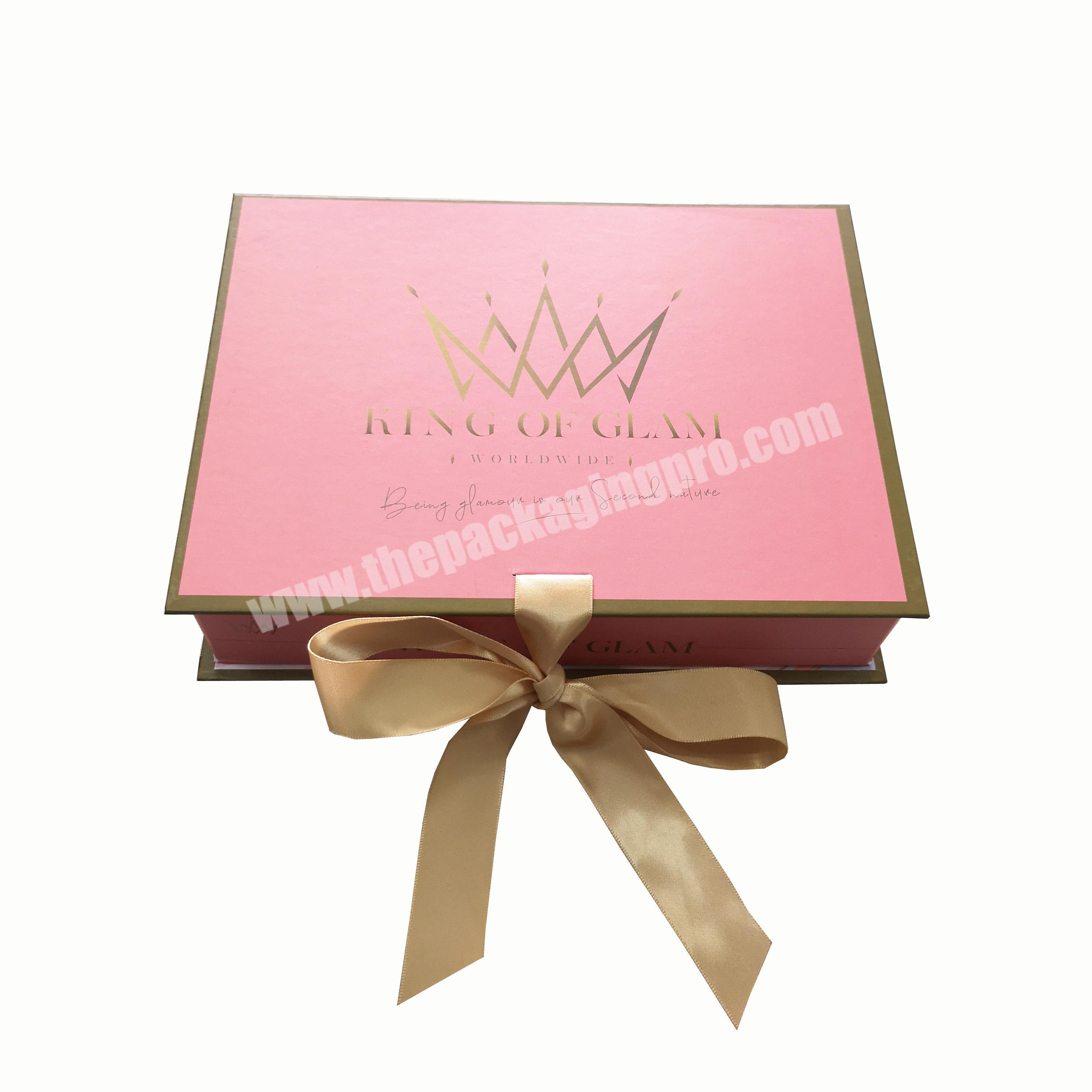 Luxury Custom Matt Paper Cardboard Pink Magnetic Packaging Boxes Magnet Gift Box