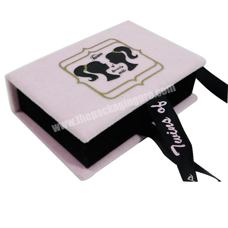 luxury custom matt pink cosmetic hair bundle curler extension gift wig packaging box