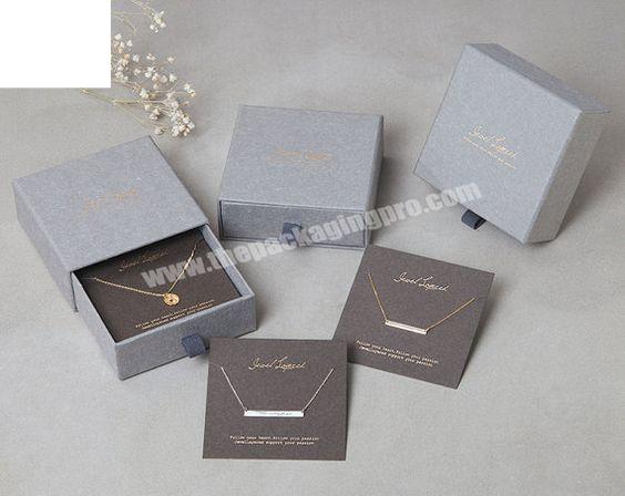Luxury custom packing kraft jewelry drawer gift box