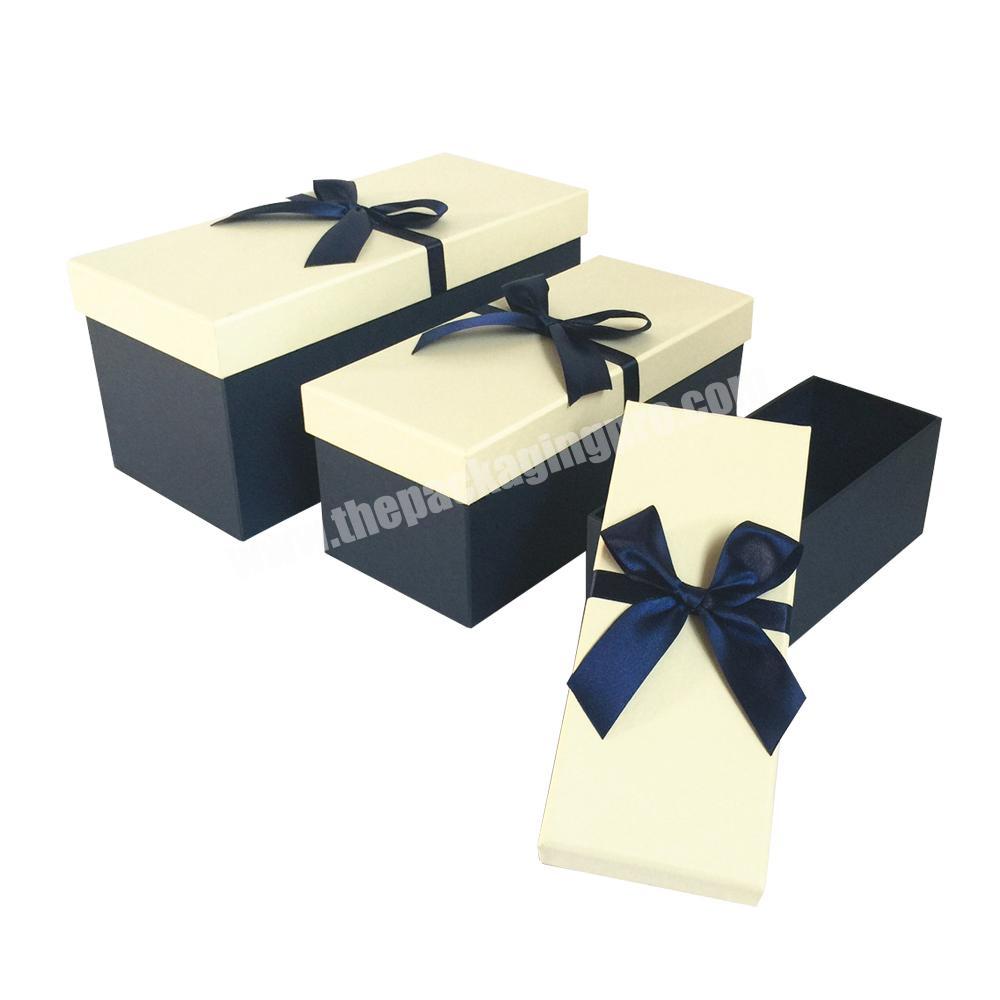 Luxury Custom Paper Cardboard flower gift packaging box with ribbon