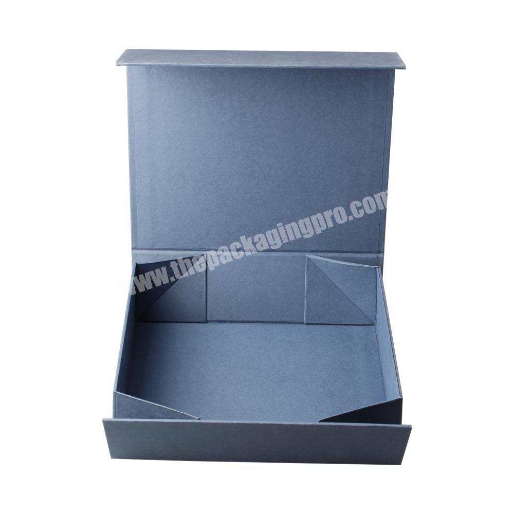 Luxury Custom Paper Gift Packaging Flat Pack Folding Magnetic Collapsible Rigid Box With hot foil logo
