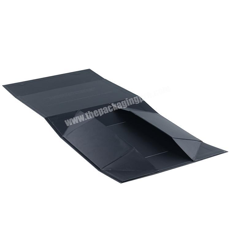 Luxury custom paper rigid magnet closure flat folding packaging magnetic closure gift box with UV logo