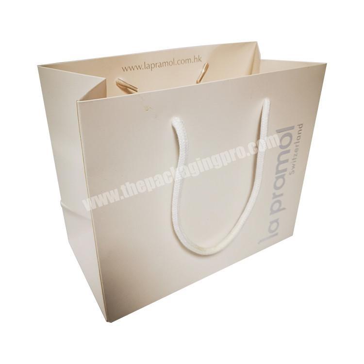 Luxury custom paper shopping bag with handle  for clothes