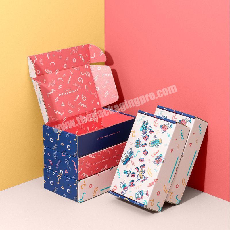 Luxury custom pink paper gift box corrugated cardboard packaging box mailers mailing boxes
