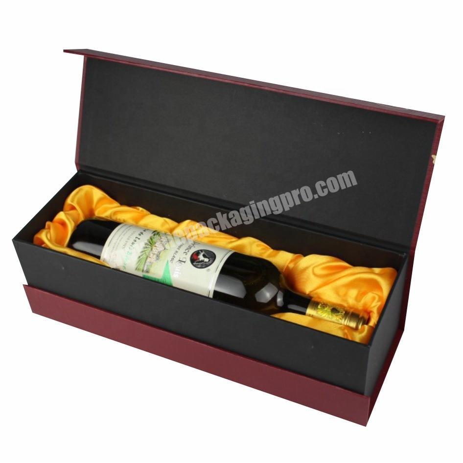Luxury custom printed black packaging stemless wine glass bottle gift boxes