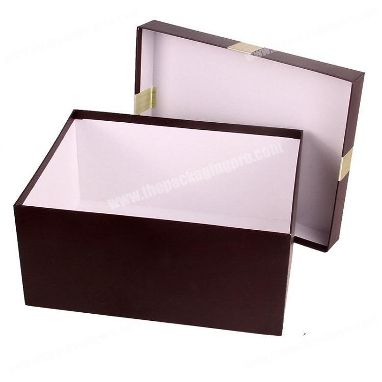 Luxury Custom Printing Cardboard Paper Rigid Two Piece Shoe Box Packaging
