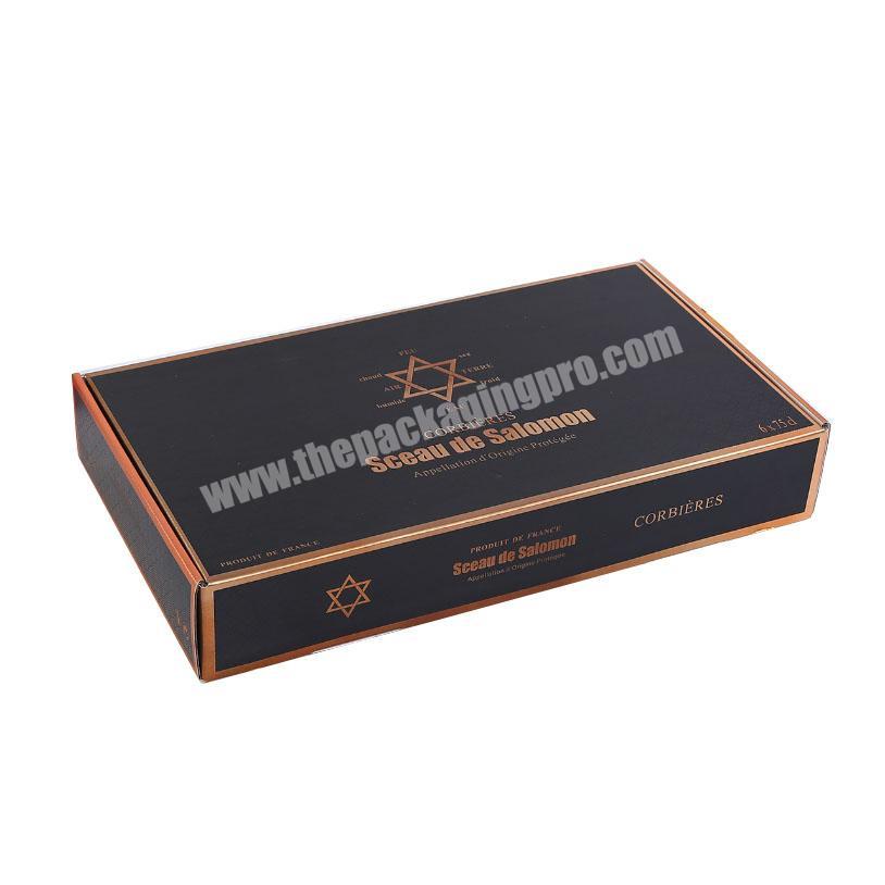 Luxury Custom Size Shipping Mail Wine Corrugated Box Packaging 2bottle Wine Box