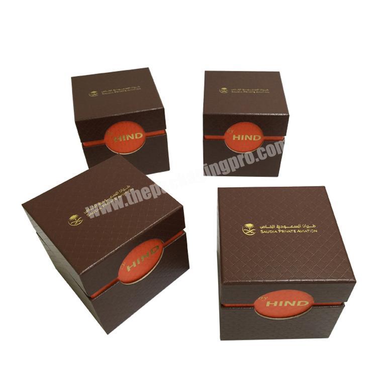 Luxury Custom White Emboss Cardboard Paper Gift Packaging Candle Box for Custom Perfume Box
