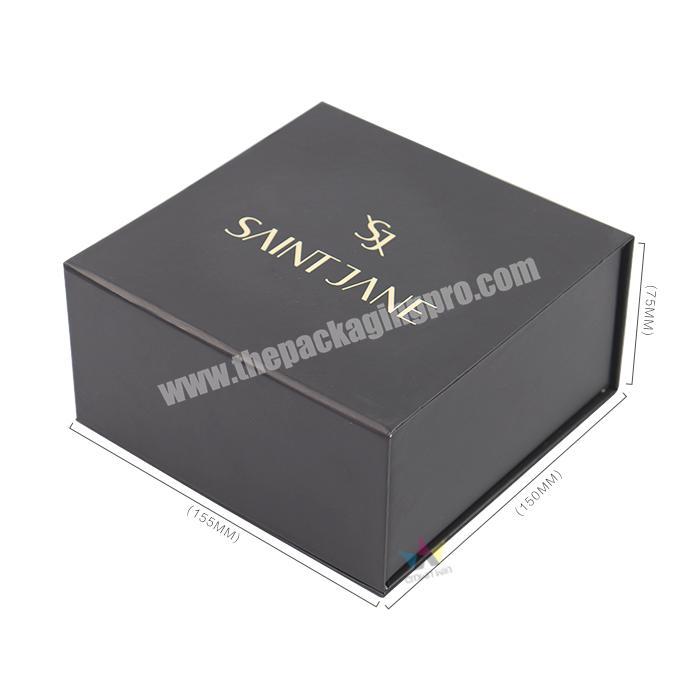 Luxury Customize Magnetic Black Empty Lash Hair Extensions Wig Packaging Boxes Custom Logo Cardboard Packaging