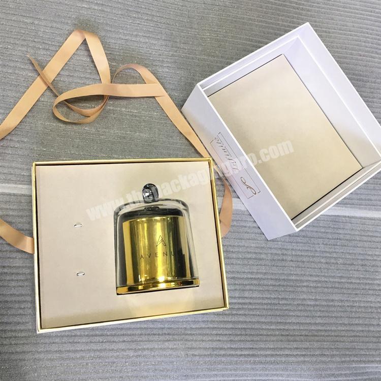 luxury customized candle and gold rose packaging box