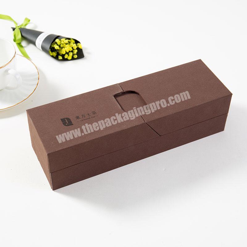 luxury  customized double open private tea box packaging art paper gift packaging paper box for tea